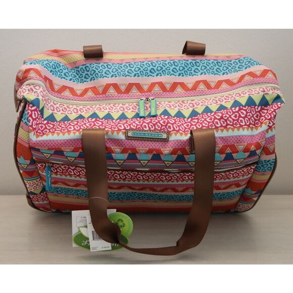 Lily Bloom M3965-80-WC Orange Multi On The Prowl 20" Rolling Duffle Bag - Picture 10 of 14